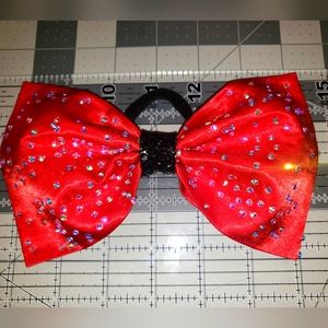 Hair bow with rhinestones used once